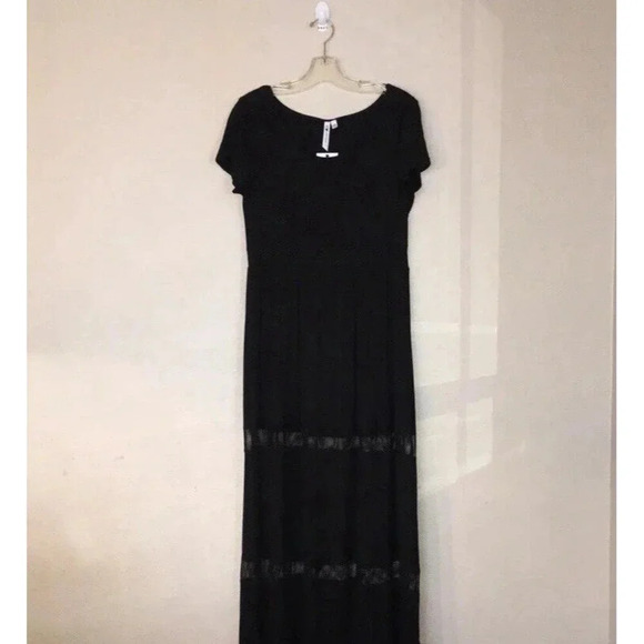 Cable & Guage Blk Maxi Dress Sexy Large - Picture 1 of 10